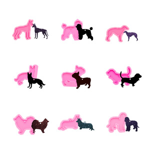 Diverse razze di cani stampi in Silicone fai da te arti cioccolato fondente torta, resina portachiavi samoied Dog stampi - Product Image 2