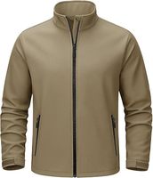 Veste softshell pour homme, imperméable, coupe-vent, fermeture éclair intégrale, col montant, veste de randonnée doublée en polaire