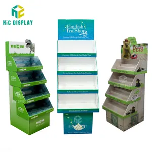HIC定制瓦楞纸箱支架3步展示奶绿茶、茶袋纸板展示