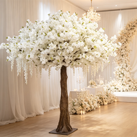 Arbre artificiel de cerisier blanc, faux arbre de sakura blanc pour toile de fond de scène de mariage, décoration de fête nuptiale, 1 pièce MOQ, OEM personnalisé