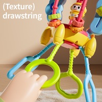 Juguete Sensorial Rocket Baby, Juguete de Actividades con Cuerda para Jalar de Silicona para Bebés, Desarrollo de Habilidades Motoras Finas, Juguete Montessori para Niños Pequeños