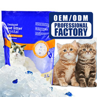 Litière pour chat en gel de silice cristallin sans poussière, vente en gros directe usine, emballage design, déodorant, sable pour chat en vrac