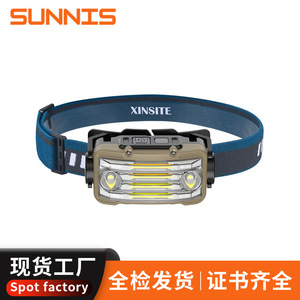 Lampe frontale LED rechargeable XINSITE 2000 mAh, étanche, avec bande réglable, pour activités de plein air, cyclisme et course à pied - Product Image 5