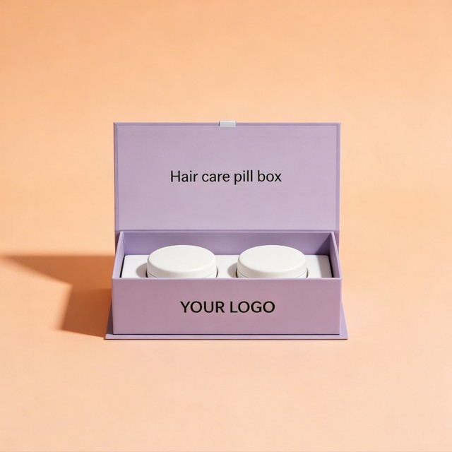 Luxury High Quality Flip Paper Box Custom Design Medicine Packaging Box Digital Print Empty Hair Care Pill Box With Foam Insert