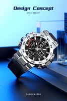 Wasserdichte 3-Zeiten-Countdown/12/24-Stunden-Armbanduhr Skmei 2499 Meistverkaufte Günstige Großhandels-Uhr