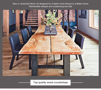 Ensemble de table à manger en bois massif, design moderne, 6 chaises