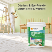 Peinture murale intérieure à base d'eau, émulsion acrylique, finition mate lisse, peinture décorative pour la construction résidentielle, protection des murs