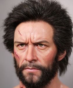 Statue de buste de célébrité réaliste sur mesure de <span class=keywords><strong>Wolverine</strong></span>, personnage de film, grandeur nature, en résine et silicone - Product Image 3