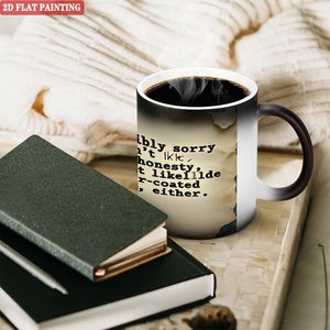 Travel <b>Camp</b> Magic Mug 11oz Frosted Black Ceramic Heat Color Changing Tea <b>Cup</b> - Product Image 3