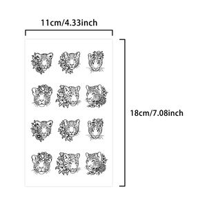 Tatuaje temporal de <span class=keywords><strong>leopardo</strong></span> Tatuaje semipermanente Impermeable y a prueba de sudor Duradero 2 semanas Pegatinas de tatuaje de hierbas realistas - Product Image 2