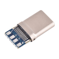 Connecteur USB 3.1 Type C Prise mâle 24 broches Charge rapide + adaptateur de module audio pour souder le fil et le câble Carte PCB