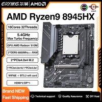 Nouvelle carte mère de bureau ERYING M-ATX AMD Ryzen9 8945HX DDR5*2 2*M.2 PCIe4.0 SSD Socket AM5 WIFI6E ARGB PC de jeu