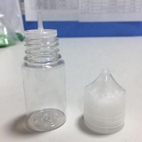 Ecannal 30ml Transparente PET Fat Punta fina Gota para los ojos Botella exprimible con tapa a prueba de niños y a prueba de manipulaciones