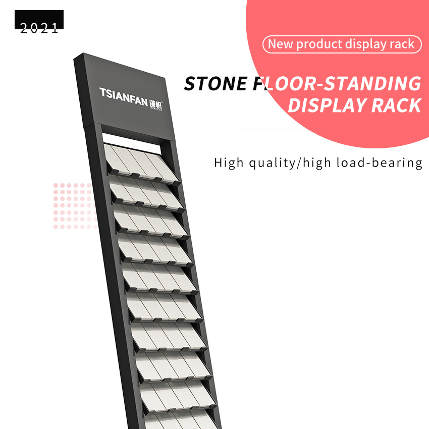 Soportes de suelo personalizados de fábrica que muestran soportes de torre para baldosas de cerámica, piedra, mármol, granito, cuarzo, muestra de exhibición.