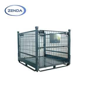 Stillage en entrepôt Cage empilable durable Conteneur pliable Cage métallique Stillage grillagé - Product Image 2