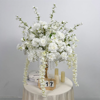 50 Boules de fleurs artificielles en soie de haute qualité, réalistes, pour décorations de table de Nouvel An, centres de table pour mariages et fêtes