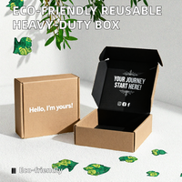 Boîte d'emballage en carton ondulé écologique réutilisable, laminage brillant, doublure personnalisable pour produits e-commerce, logo personnalisé
