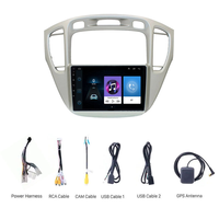 Jiawell Autoradio 9 pouces Lecteur DVD de voiture Lecteur multimédia Lecteur vidéo Navigation Écran IPS GPS pour Toyota Highlander 2002-2007