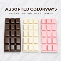 Jouet Squishy Chocolat à Remontée Lente, Fidget Doux en Forme de Bonbon Dessert, Jouet Sensoriel Anti-Stress à Presser, Cadeau de Fête et Décoration de Bureau