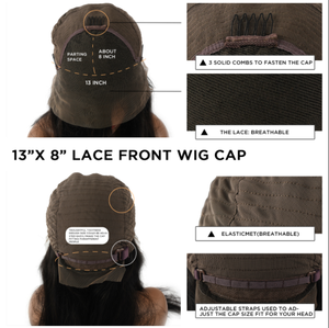 k.swigs 13x4 Transparent Swiss Lace Front <b>Wig</b> Glueless Virgin Cuticle Raw Human Hair <b>Wig</b> Pre Plucked With Baby Hair Adjustable . - Product Image 4