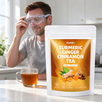 Sachets de thé Halal Curcuma Gingembre Cannelle 40g – Thé aux herbes de qualité supérieure pour boissons chaudes ou froides – Thé aux herbes naturelles – Marque privée – Conditionnement en vrac