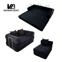 Canapé-lit en mousse en forme de L 3 places VOYAGE LUCKY, compressé et emballé sous vide, pour commande en gros
