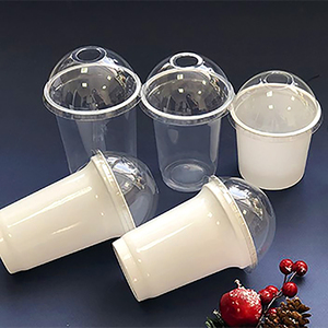 Gobelets à café et à crème glacée jetables biodégradables en PP PET écologiques, imprimés sur mesure, 12, 16, 20, 24 oz, avec couvercle transparent en plastique, anti-fuite - Product Image 1