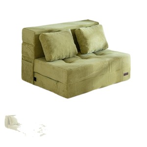 Canapé-lit pliable 2 en 1 en mousse verte Tatami pour salon, canapé-lit simple pour adultes et seniors - Product Image 2
