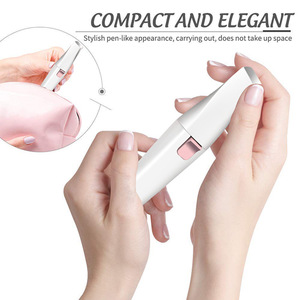 Rasoir <span class=keywords><strong>électrique</strong></span> à sourcils et <span class=keywords><strong>baume</strong></span> à lèvres 2 en 1 pour femmes, outil de maquillage pour le <span class=keywords><strong>rasage</strong></span>, vente en gros - Product Image 4