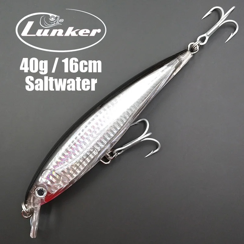 Lunker 16 см плавающая морская рыболовная приманка 40 г пластиковая рыболовная приманка для морского окуня Барракуда GT Рыба для марлина