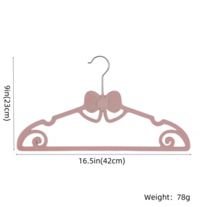 Vente en gros Offre Spéciale prix d'usine <span class=keywords><strong>cintre</strong></span> en <span class=keywords><strong>velours</strong></span> plastique de qualité supérieure, costume de manteau en tissu peu encombrant antidérapant, <span class=keywords><strong>cintre</strong></span> floqué bon marché - Product Image 2