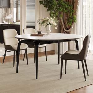 Juego de Mesa y Sillas de Comedor Moderno de 4 Piezas, Diseño Extensible Cuadrado/Redondo para Apartamentos Pequeños y Uso Doméstico - Product Image 3