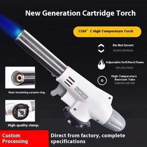 Torche de soudage au butane portable en acier inoxydable, type <span class=keywords><strong>cartouche</strong></span>, avec température de flamme de 1300°C, allumage piézoélectrique <span class=keywords><strong>pour</strong></span> soudage général - Product Image 5