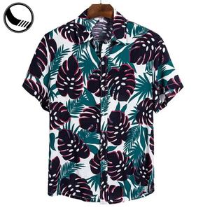BETHERIVAL Factory Wholesale 100% Cotton Digital Summer Printing Mens <b>Short</b> <b>Sleeve</b> Aloha <b>Button</b> <b>up</b> Hawaiian Casual Shirts Custom - Product Image 3