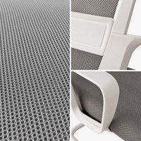 Chaise de bureau ergonomique en cuir avec dossier réglable, pliable, moderne, imperméable, avec structure en acier, pour l'extérieur, l'atelier et le bureau