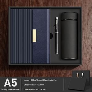 Promotional <b>Unique</b> Corporate Gift Set PU Leather Embossed Logo Printed Notebook Water Bottle Gift Box for Executives - Product Image 2