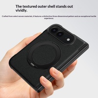 Compatible avec l'iPhone Duo, cette nouvelle coque de protection tout-en-un magnétique en tissu technique avec support rotatif à 360 degrés