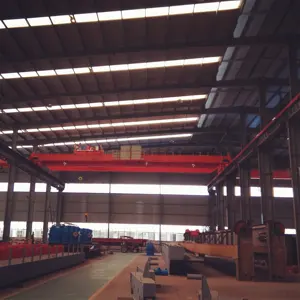 Guindaste de ponte de viagem elétrico montado em trilho com viga dupla personalizada de fábrica de bobina de aço