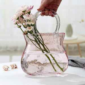 <strong>Glass</strong> <strong>Bag</strong> <strong>Vase</strong> Creative Flower <strong>Glass</strong> <strong>Vase</strong> Fish Culture New Design Home Office Kitchen Decoration <strong>Bag</strong> Shape <strong>Glass</strong> Purse <strong>Vase</strong> - Product Image 4