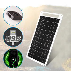 ALECTER Portable 6W 5V <b>Solar</b> Panel, High Efficiency Monocrystalline Waterproof PV Module for Outdoor <b>Camera</b> Camping Daily Power - Product Image 4