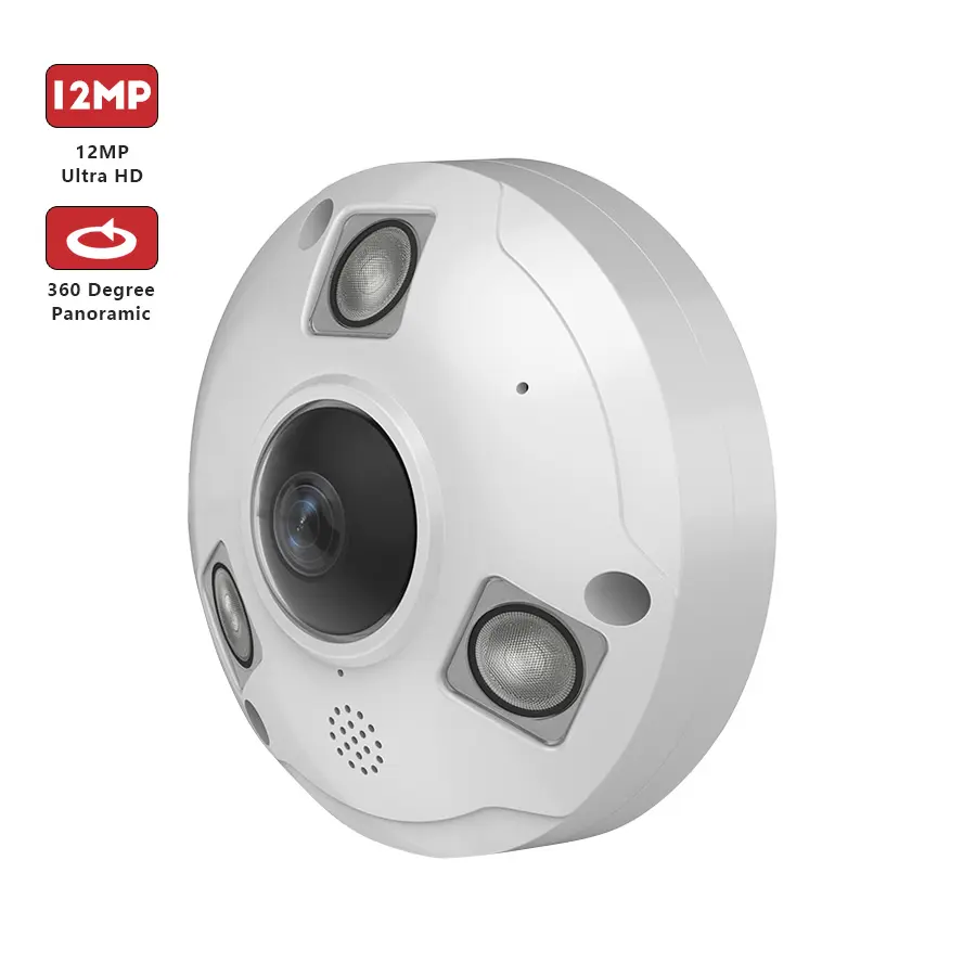 Камера видеонаблюдения «рыбий глаз», 5 Мп/8 МП/12 МП, 360 дюйма