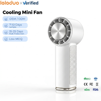 Ventilateur portable OEM personnalisé 2000 mAh à chargement USB, moteur sans balais, certifié CE FCC, commande par bouton avec mousqueton, faible MOQ