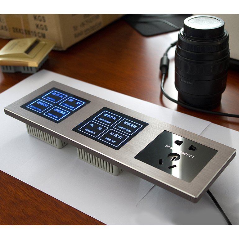 Настенный выключатель для гостиниц, интеллектуальная система управления Интернетом Интернета вещей, обрабатываемый с ЧПУ алюминий