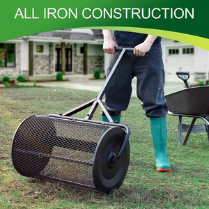 <span class=keywords><strong>Épandeur</strong></span> à rouleaux en métal à poignée réglable Compost et <span class=keywords><strong>épandeur</strong></span> d'engrais léger et durable pour supplément de terre végétale de <span class=keywords><strong>pelouse</strong></span> et de jardin - Product Image 6