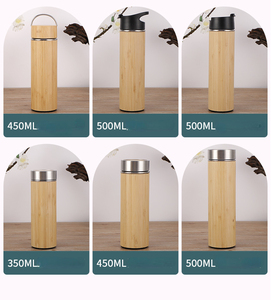 Bouteille <span class=keywords><strong>Isotherme</strong></span> Personnalisée avec Logo en Acier Inoxydable pour Café, Boissons Chaudes et Froides, et Produits en Bambou - Product Image 5