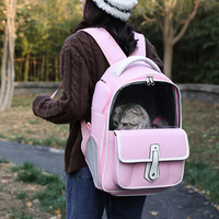 Bolsa de Transporte Plegable para Mascotas de Tela Oxford, Mochila Transpirable para Gatos de Gran Capacidad para Viajes al Aire Libre