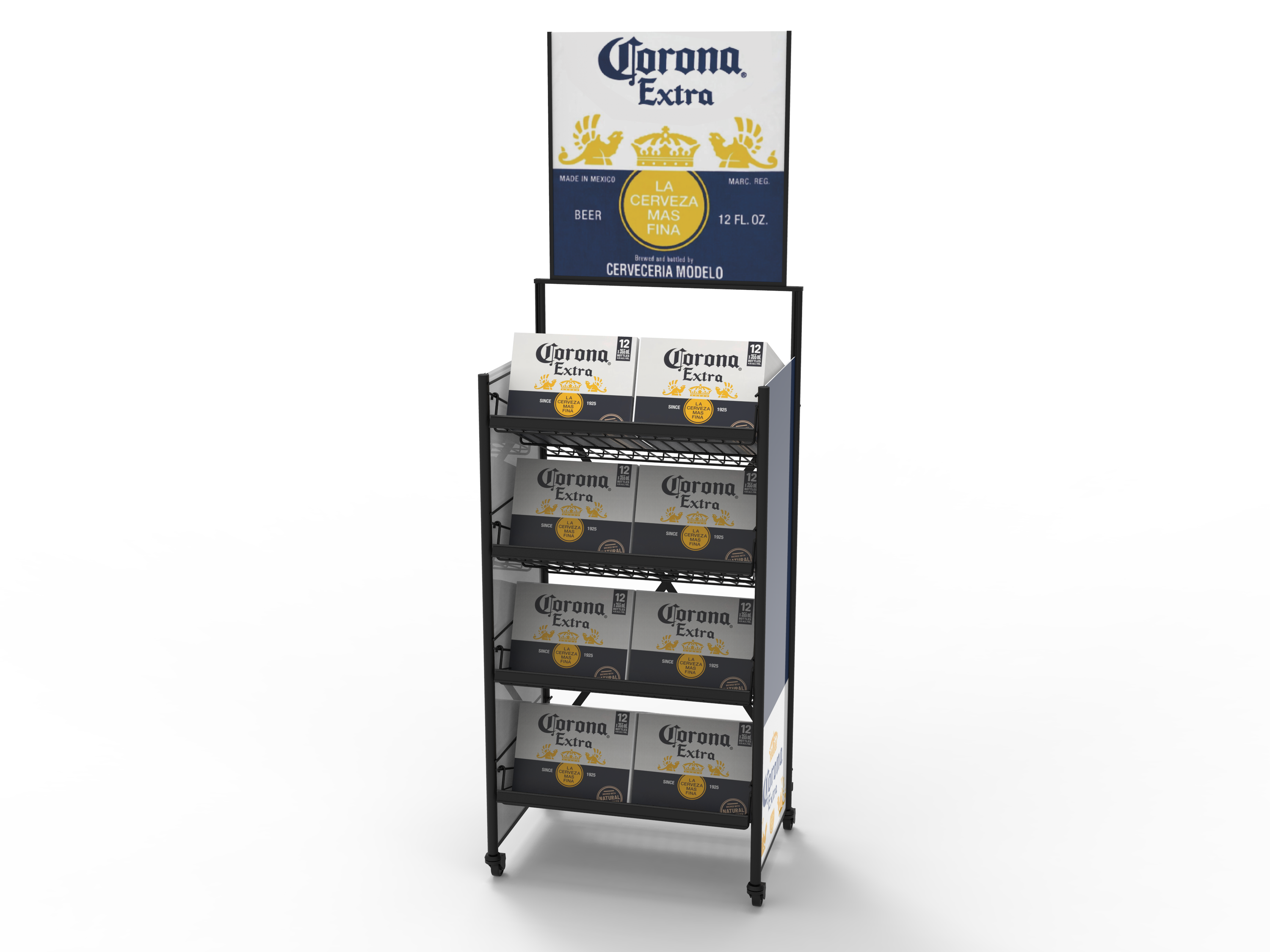 Customized Metal Display Stand Beer Display Rack Shelf for Supermarket & Retail Store — view 3