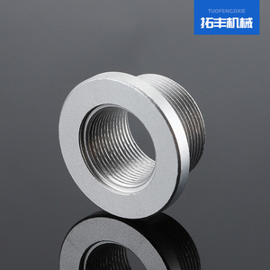 Topway Aluminum <b>Reducing</b> <b>Ring</b> Fitting M10x1.5 Female Thread CNC Machined Adaptor - Product Image 2