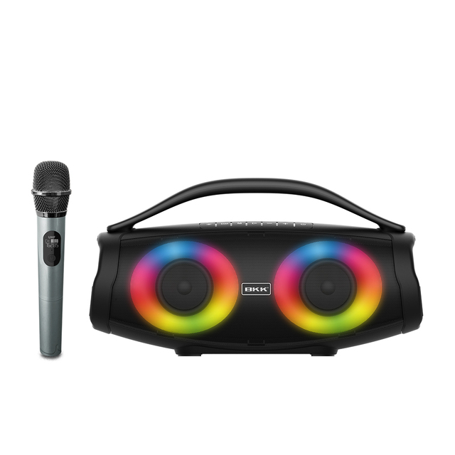 Manufacturer New Design Portable Speaker with Colorful RGB Light Big Power Waterproof Bass Boombox