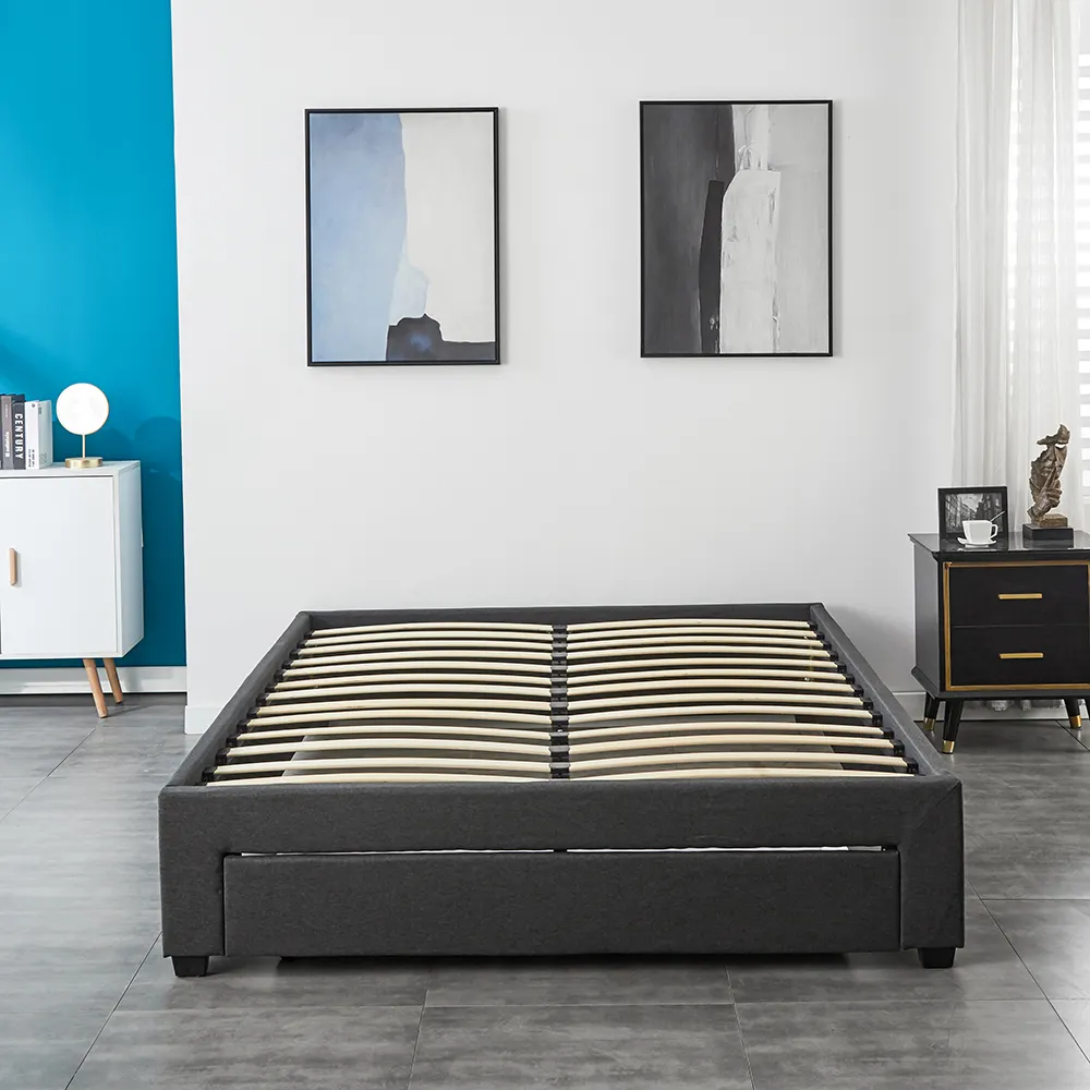 Baixo preço china fábrica contemporâneo cama base e metal forjado plataforma cama